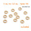 [100 ชิ้น] ห่วงกลมสแตนเลส ชุบทอง18K แบบบาง (0.8 มม.)