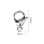 ตะขอก้ามปูสแตนเลส 13x8 มม. (Stainless Steel)