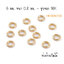 [100 ชิ้น] ห่วงกลมสแตนเลส ชุบทอง18K แบบบาง (0.8 มม.)
