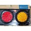 ไฟท้ายรถบรรทุก LED กลม 4 นิ้ว 2 ตอน แป้นเหล็ก 12V 24V