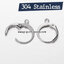ก้านต่างหูสแตนเลส แบบห่วงกลม 12 มม. (304 Stainless Steel) 1 คู่ (แพ็ค 2 ชิ้น)