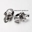 ลูกปัดหัวกะโหลก (Halloween Skull) 17x9มม. สีเงินโบราณ