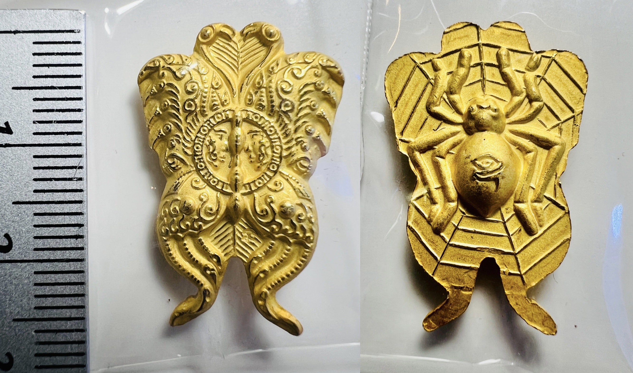 เทพจำแลงภมร (โลหะชุบทอง) Butterfly (Metal, Gold plated). SKU-01557