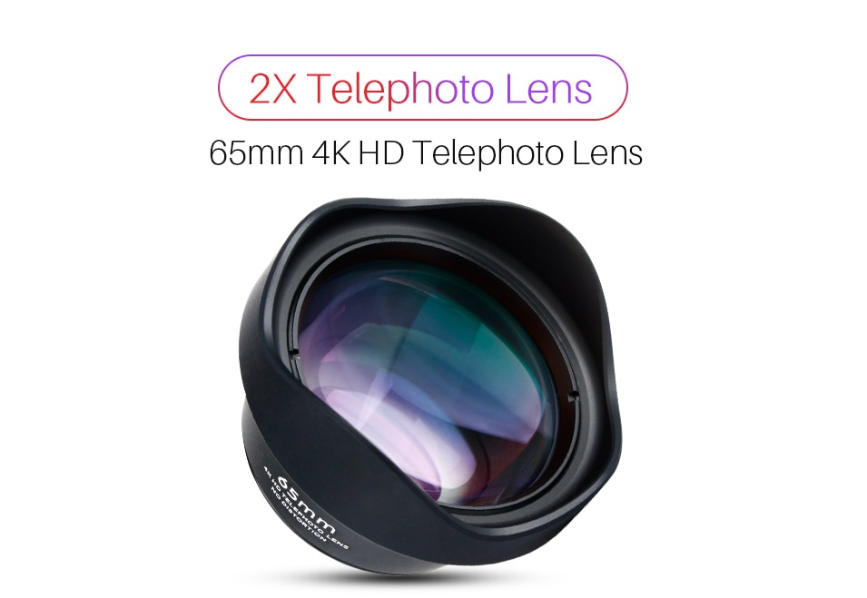 เลนส์ มือถือ ULANZI 65mm Telephoto Lens for iPhone, Smartphone HK 4D Super Wide-Angle Fishyeye Mobile Camera Lens