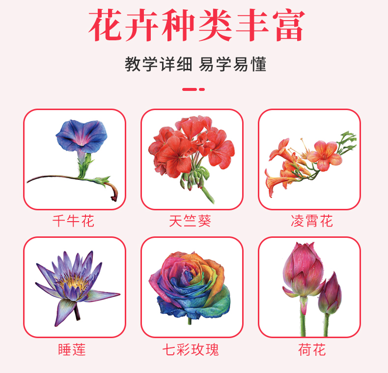 (Pre-order) หนังสือระบายสีไม้ภาพดอกไม้ฉบับพื้นฐาน