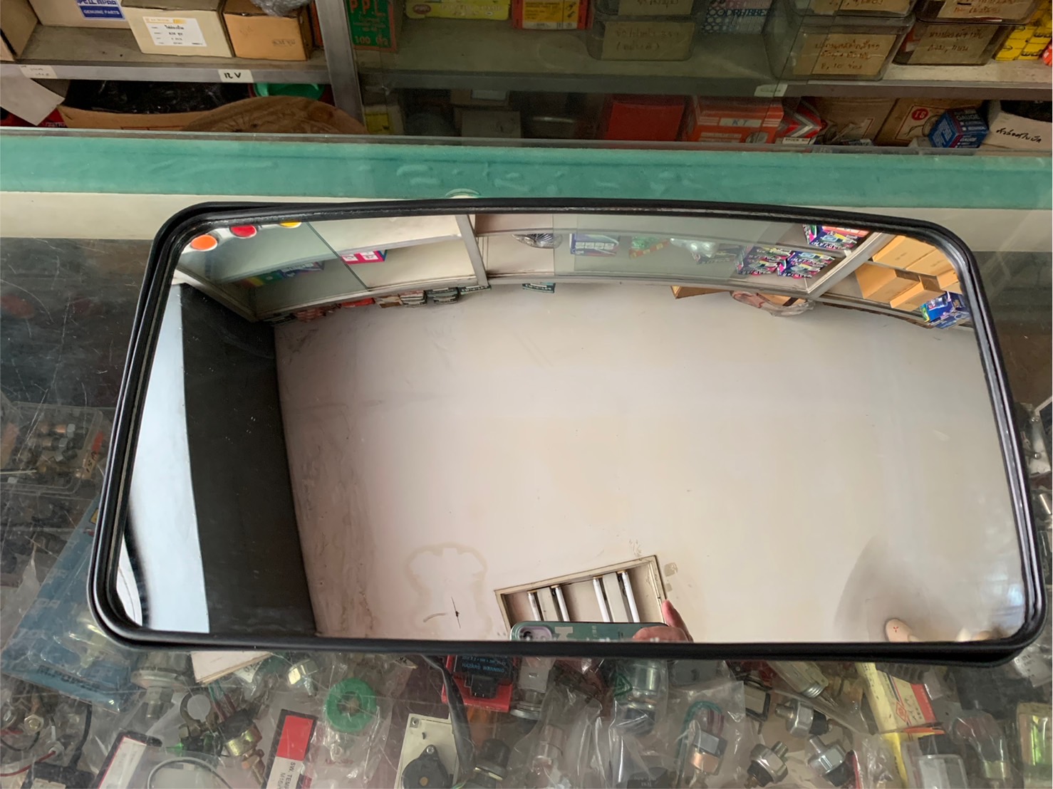กระจกมองข้าง ISUZU DECA 360 แบบเสียบ 21x38 นิ้ว