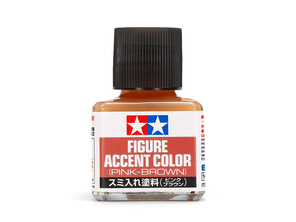 TA87201 น้ำยาตัดเส้น Tamiya Figure Accent Color (Pink-Brown) สีสำหรับทำผิวฟิกเกอร์