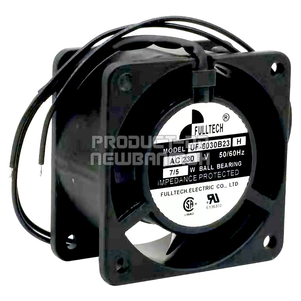 พัดลมระบายความร้อน AC 220V 6030HBL บอลแบริ่ง Ball Bearing ขนาด 2.5 นิ้ว (6x6x3 ซม.)