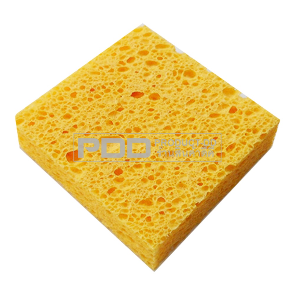 ฟองน้ำเช็ดปลายหัวแร้ง Soldering Sponge สีเหลือง ขนาด 6.5x6.5 ซม. หนา 1.5 ซม. ทนทานใช้ซ้ำได้