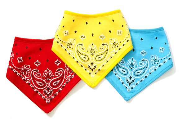 BANDANA BIBS (RED/YELLOW/BLUE)