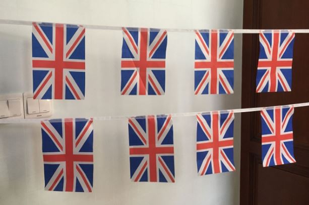 ธงชาติสหราชอาณาจักร (ธงราวอังกฤษ) British Flag Small Flag Decoration ธงชาติสหราชอาณาจักร ธงชาติประเทศอังกฤษ สำหรับประดับตกแต่งในงาน ตกแต่งสถานที่ ราคาถูก