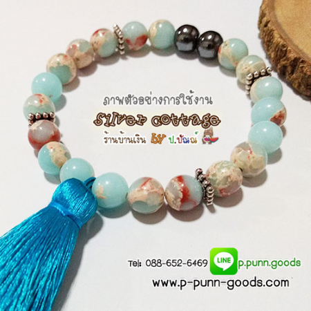 ลูกปัดคั่น สี่เหลี่ยม 7 มม. สีเงินโบราณ