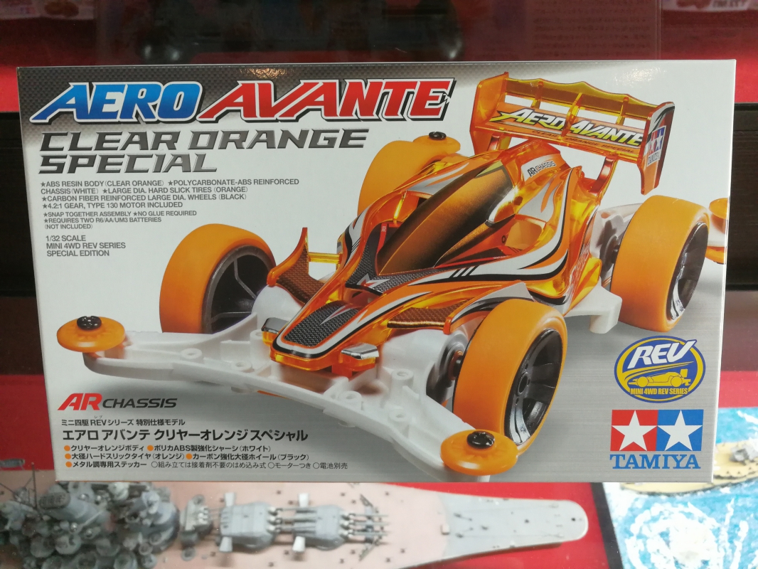 รถมินิ 4WD ทามิย่า ขนาด 1/32 Tamiya Mini 4WD TA95083 Mini4WD Rev Aero Avante Clear Orange Special (AR Chassis)