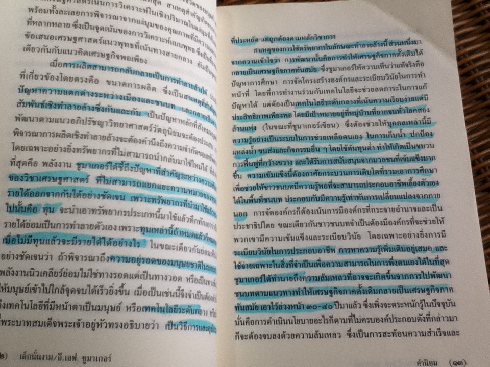 เล็กนั้นงาม: การศึกษาเศรษฐศาสตร์โดยให้ความสำคัญกับผู้คน/ อี. เอฟ. ชูมาเกอร์