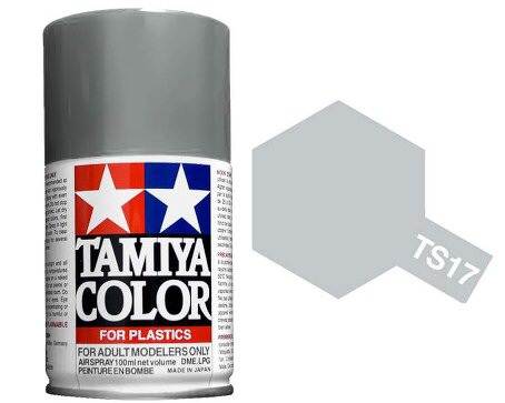 สีพ่นโมเดลรถ สีพ่นโครงรถ สีสเปรย์ทามิย่า Tamiya Spray Color TS-17 Gloss Aluminum (100 ml)
