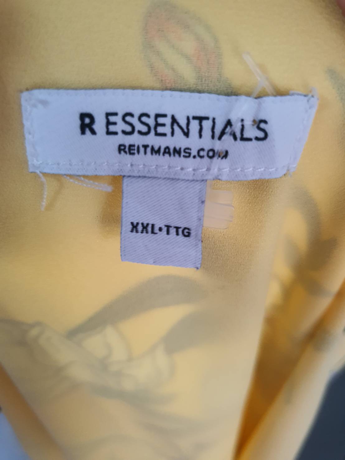 FF05840 เสื้อแฟชั่น ชีฟอง สีเหลือง มือสอง ressntials อก 46 นิ้ว