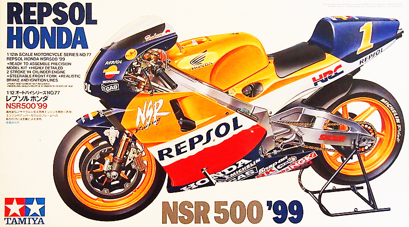 โมเดลมอเตอร์ไซด์ทามิย่า ขนาด 1/12 Tamiya TA14077 Repsol Honda NSR500 '99