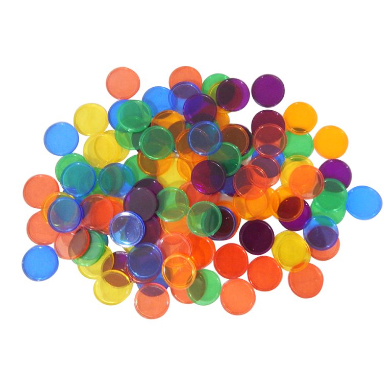 จำนวนนับเหรียญสีโปร่งใส Transparent Counting Chips