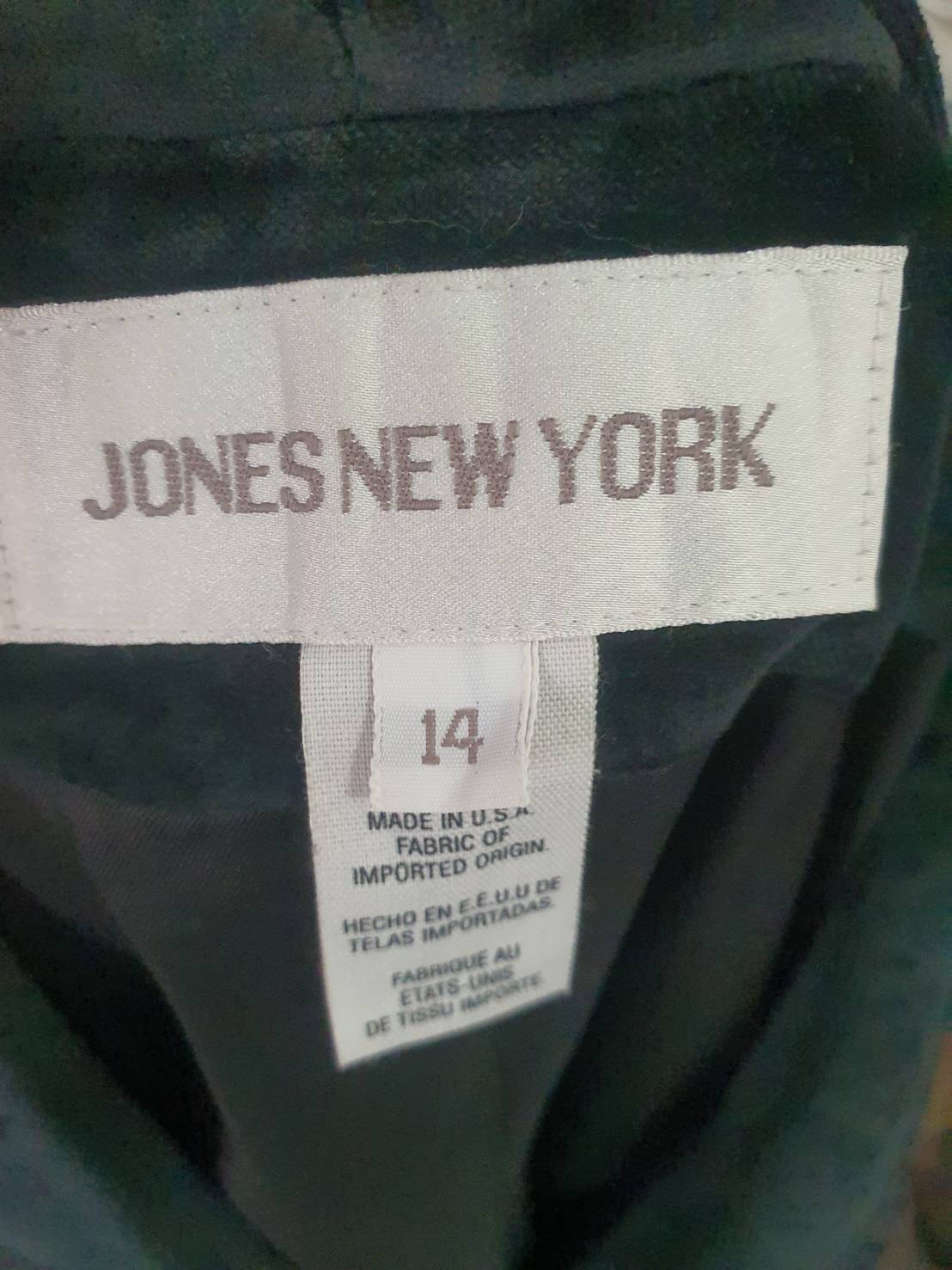 FF06237 เสื้อสูท สีดำ มือสอง แบรนด์ JONES NEW YORK อก 38 นิ้ว