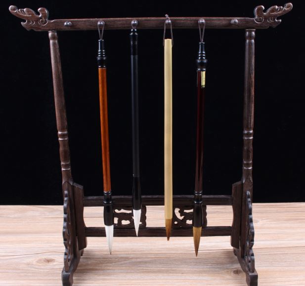 ที่แขวนพู่กันจีน 毛笔架 鸡翅木红木实木笔搁 毛笔挂 Maobi Hanging & Holder Mahogany Wood