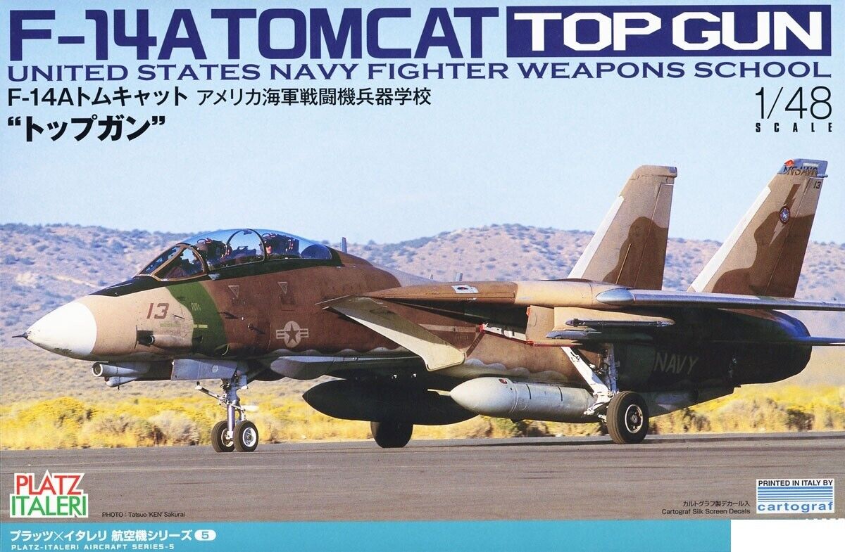 โมเดลเครื่องบิน Platz Hobby 1/48 TPA-5 F-14A Tomcat United States Navy Fighter Weapons School `TopGun`