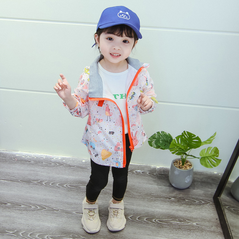 เสื้อแขนยาวผ้าร่มลายการ์ตูน่ารักสดใส
