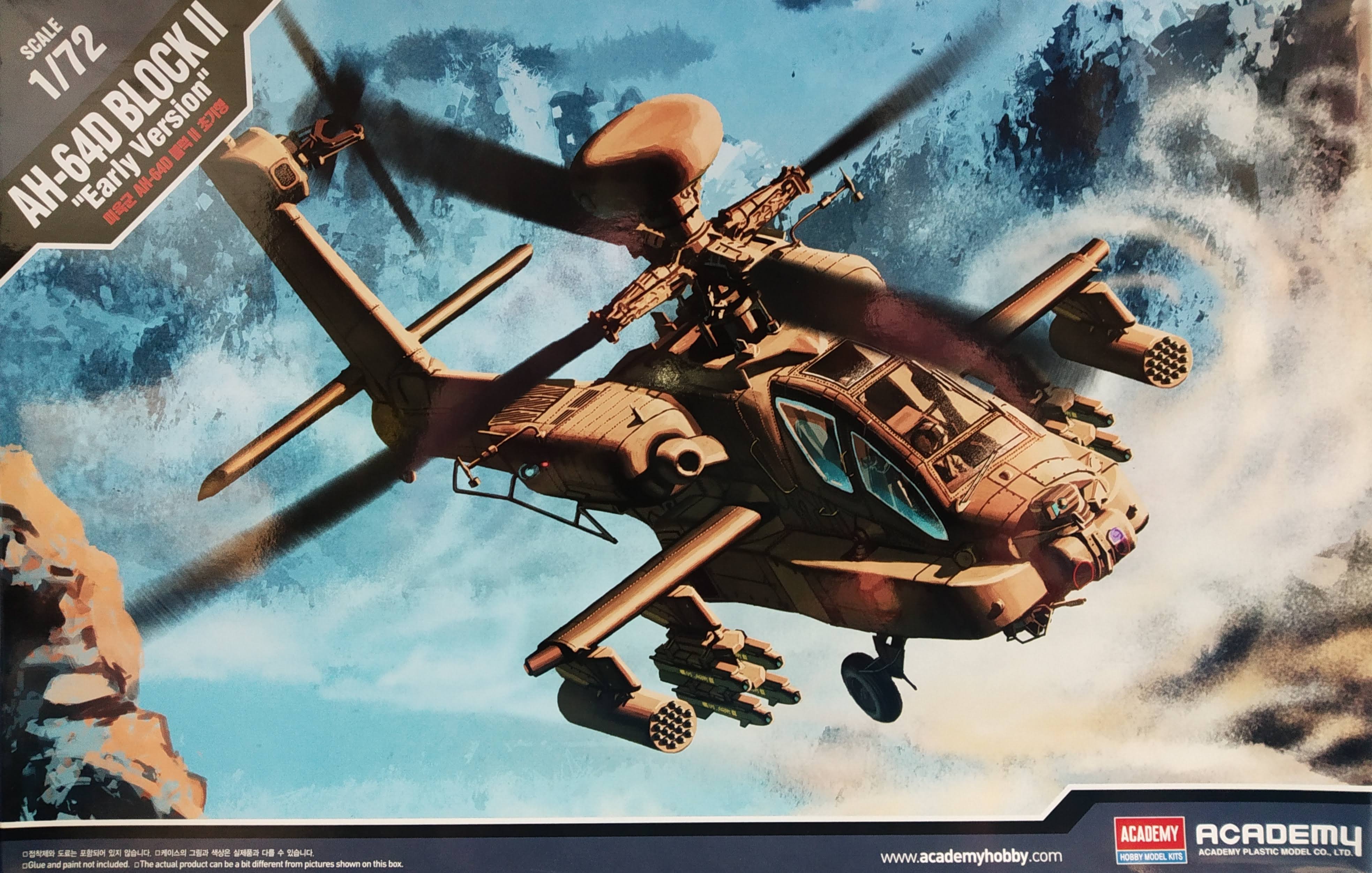 โมเดลเฮลิคอปเตอร์ Academy ขนาด 1/72 AC12514 AH-64D BLOCK II "Early Version"