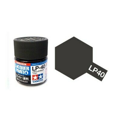 สีทาโมเดลสูตรแลคเกอร์ทามิย่า Tamiya Lacquer Painto LP-40 Metallic Black