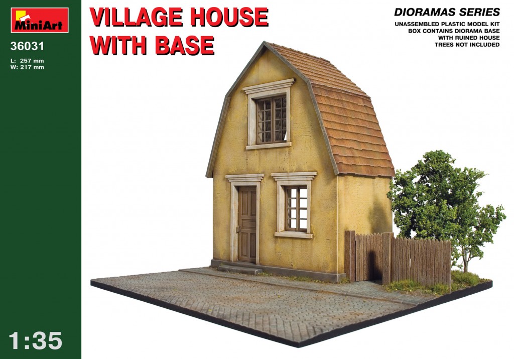 โมเดลฉากจำลอง MiniArt ขนาด 1/35 MI36031 Village House w/Base