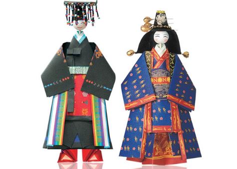 กระดาษพับตุ๊กตาชุดราชสำนักประจำชาติเกาหลี #1 구장복,적의 만들기#1 Korea Royal Court Dress #1