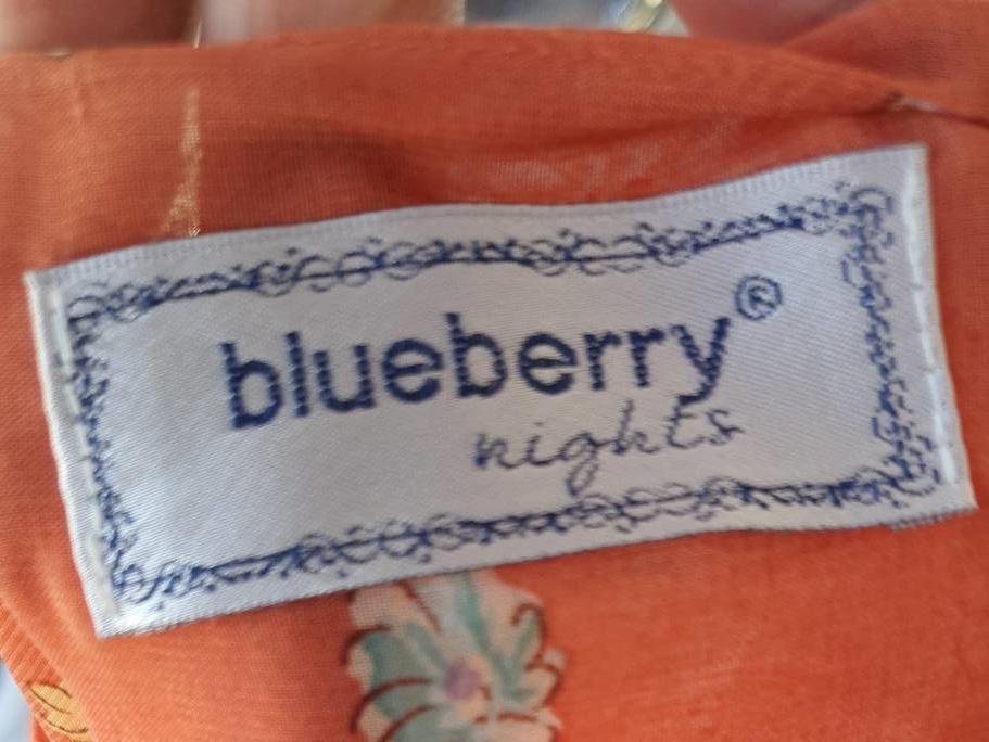 FF02806 เสื้อมือสอง ชีฟอง สีส้ม แบรนด์ BLUEBERRY night อก free-42 นิ้ว