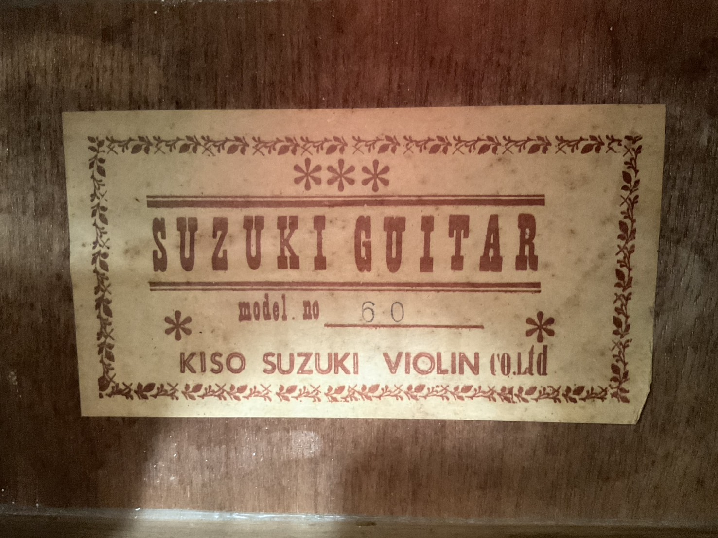 กีต้าร์คลาสสิค SUZUKI : No.60