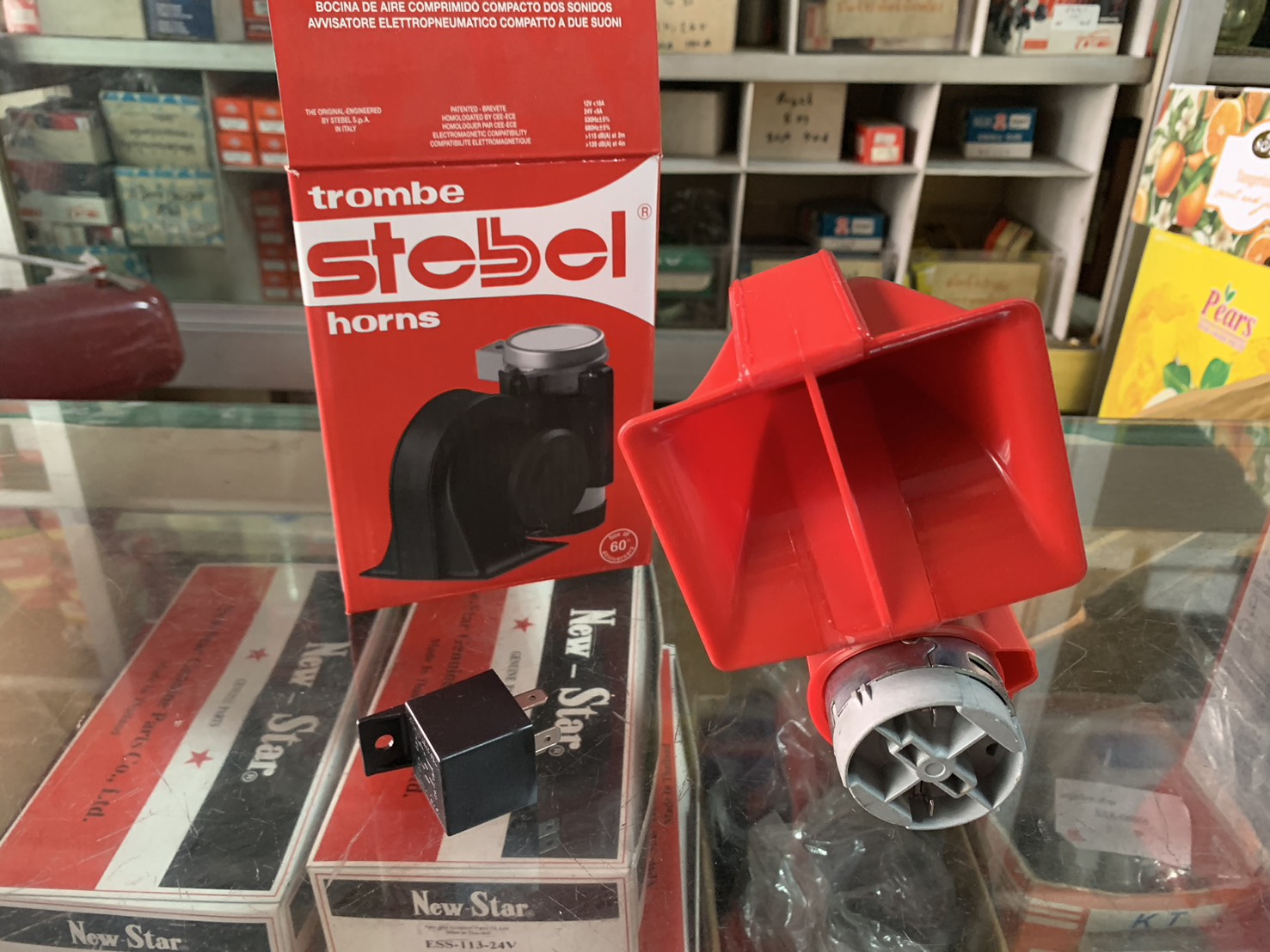 แตรลมมอเตอร์ไฟฟ้า STEBEL แบบหอยโข่ง 12V 24V