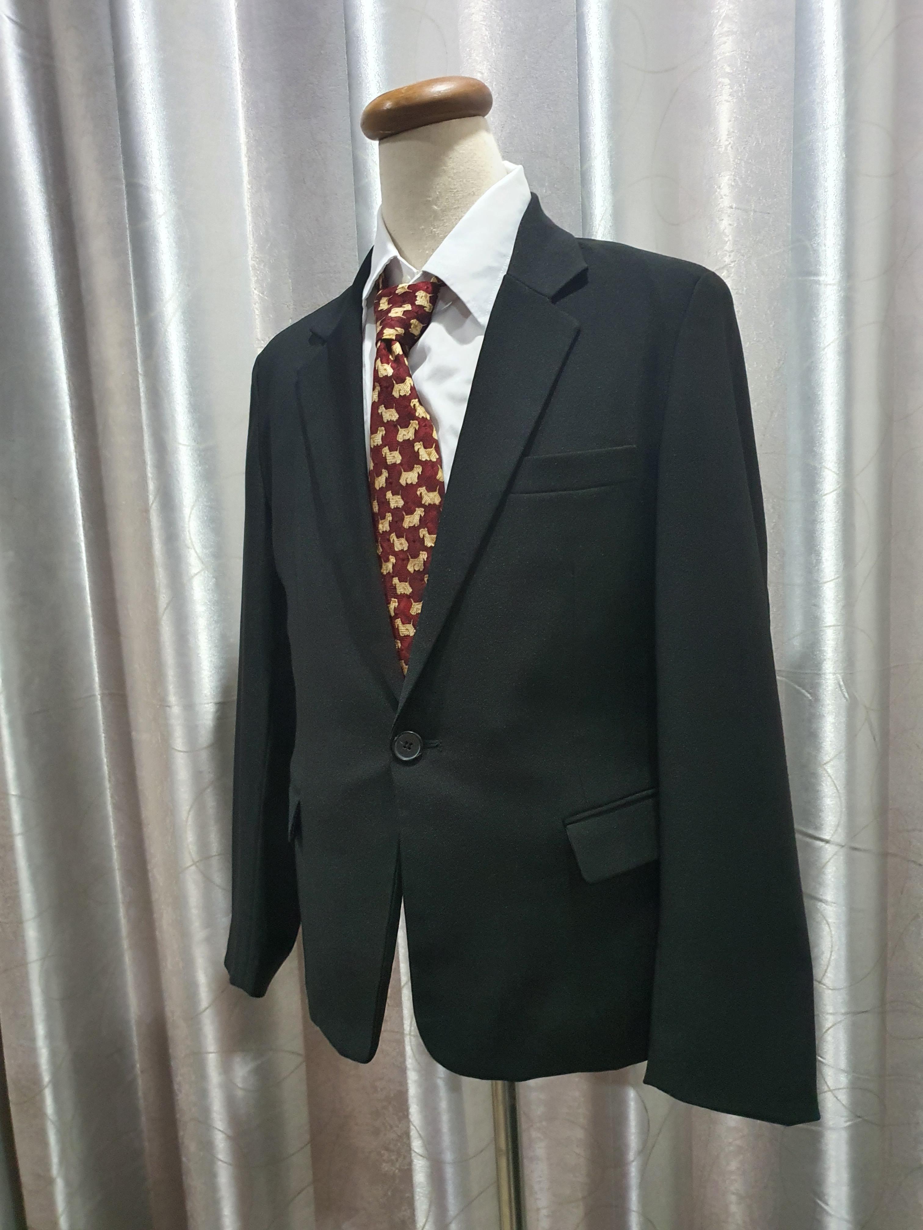 Suit0087 เสื้อสูทชาย BOYS สีดำ มือสอง อก 36 นิ้ว
