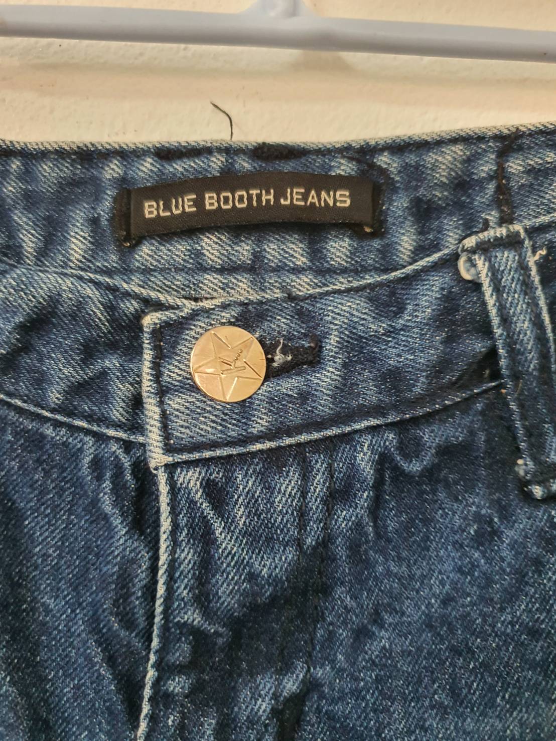 FF06497 กางเกงยีนส์ ขอสั้นมือสอง Blue booth jeans เอว 26 นิ้ว