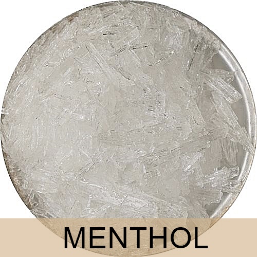 MENTHOL เมนทอล / เกล็ดสะระแหน่ เป็นแท่งผลึกคล้ายเข็ม