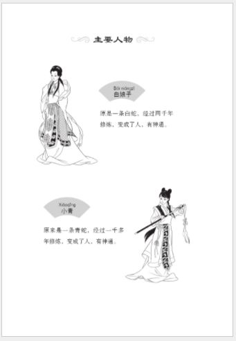 หนังสืออ่านนอกเวลาภาษาจีน เรื่องนางพญางูขาว (ระดับ 1) 学汉语分级读物(第1级):白蛇传 Folktales - Chinese Graded Readers(Level 1): Lady White Snake