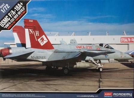 โมเดลเครื่องบินจำลอง Academy ขนาด 1/72 AC12107 USMC F/A-18A+ "VMFA-232 RED DEVILS"
