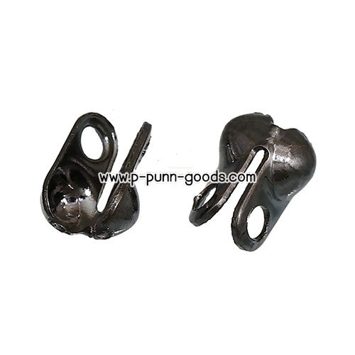 ตัวครอบโซ่ไข่ปลา สีดำเมทาลิค 2.4 มม.