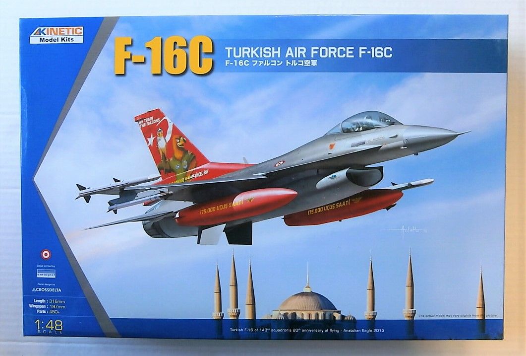 โมเดลเครื่องบินรบ Kinetic Model 1/48 KI-K48069 F-16C TURKEY 20YEARS ANN.