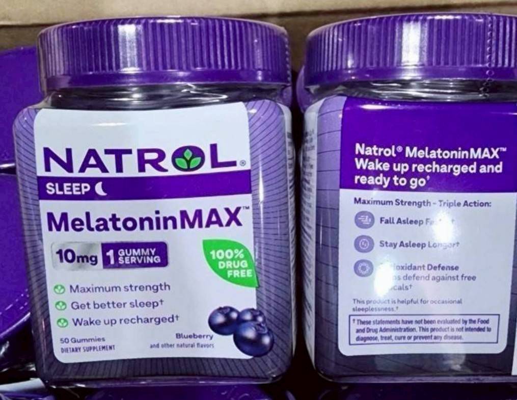 Natrol Melatonin Gummies 10 mg 50 Gummies #Blueberry