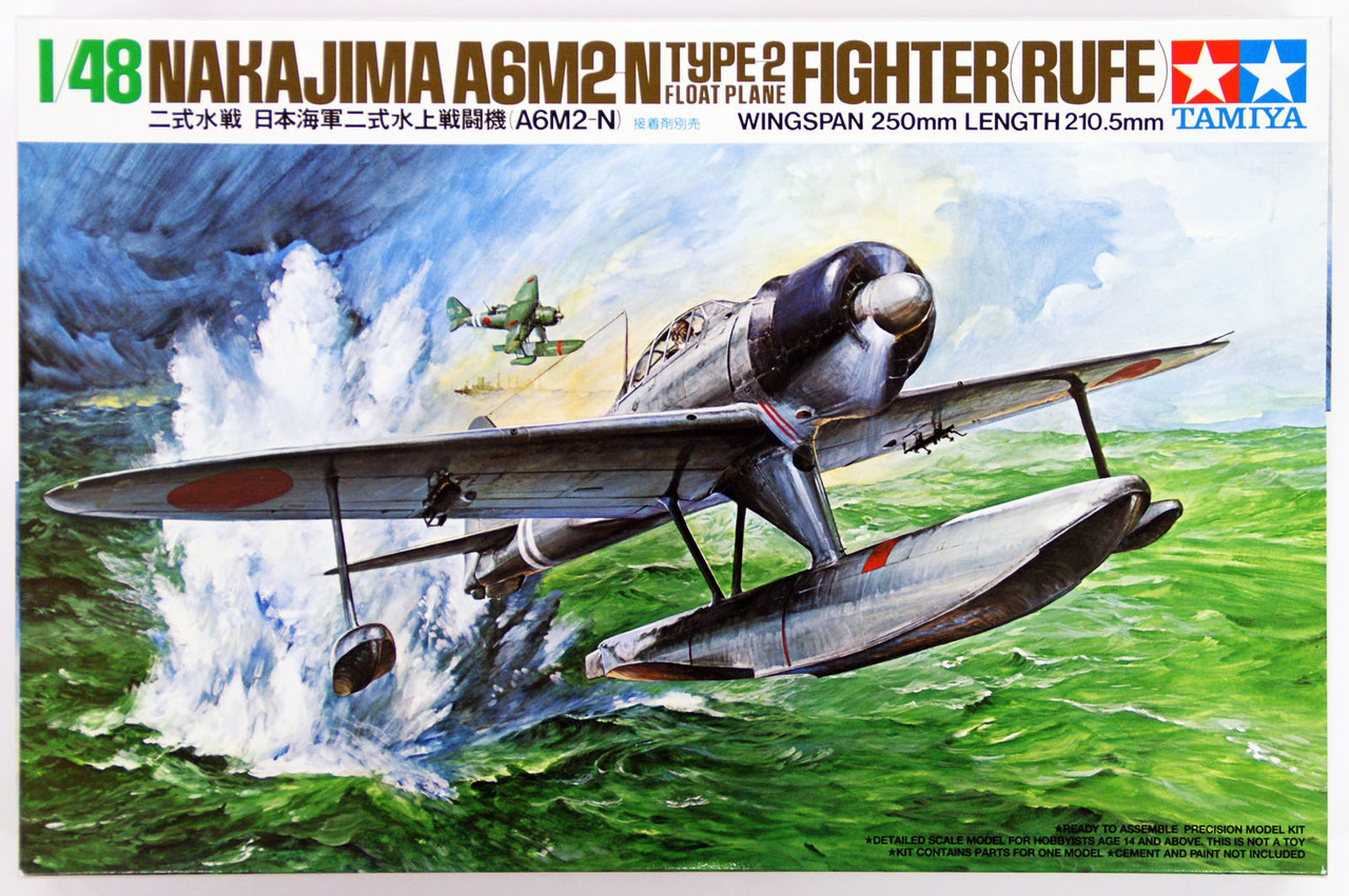 โมเดลเครื่องบิน Tamiya ขนาด 1/48 TA61017 Nakajima A6M2 N Type 2 Float Plane Fighter Rufe