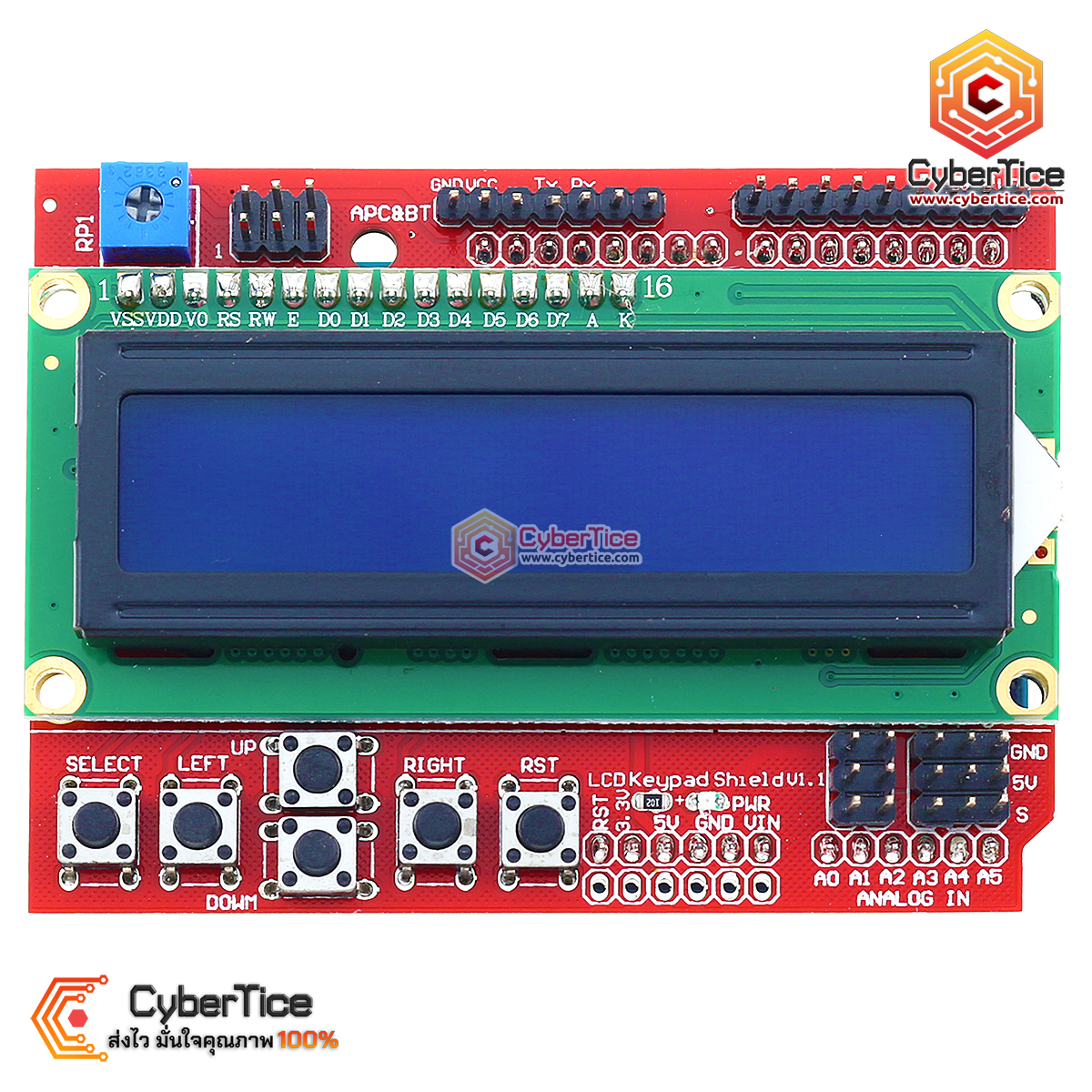 1602 LCD Keypad Shield V2.0 LCD Expansion Board for Arduino - ขาย ...