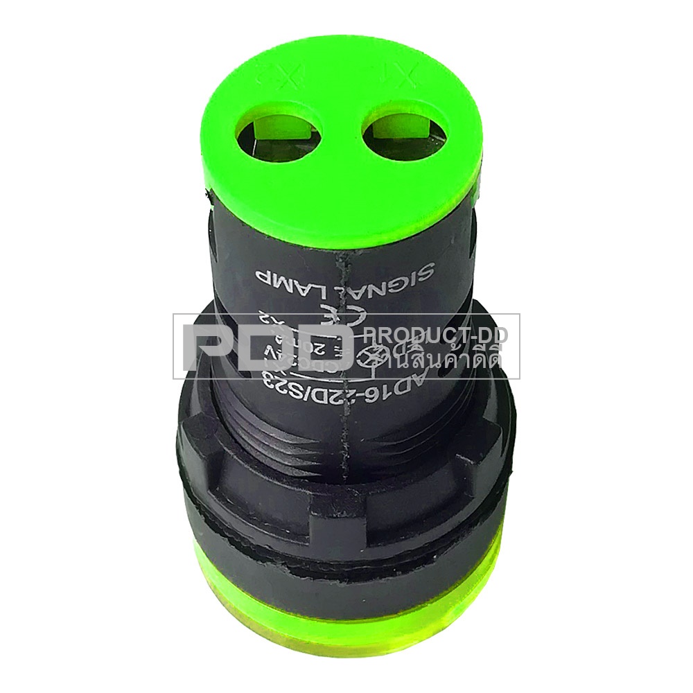 AD16-22DS 24V 22 mm ไพล็อตแลมป์ Pilot Lamp ไฟตู้คอนโทรล สีเขียว