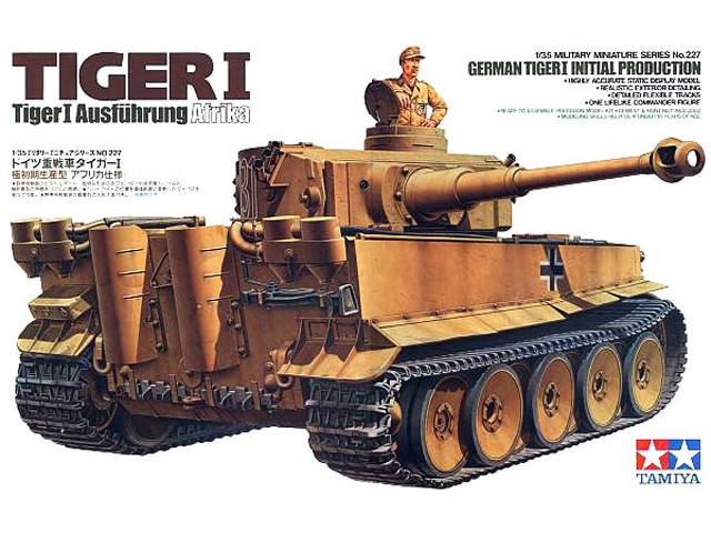 โมเดลรถถังทามิย่า ขนาด 1/35 Tamiya TA35227 Tiger I Initial Production Tiger I Ausfuhrung Afrika