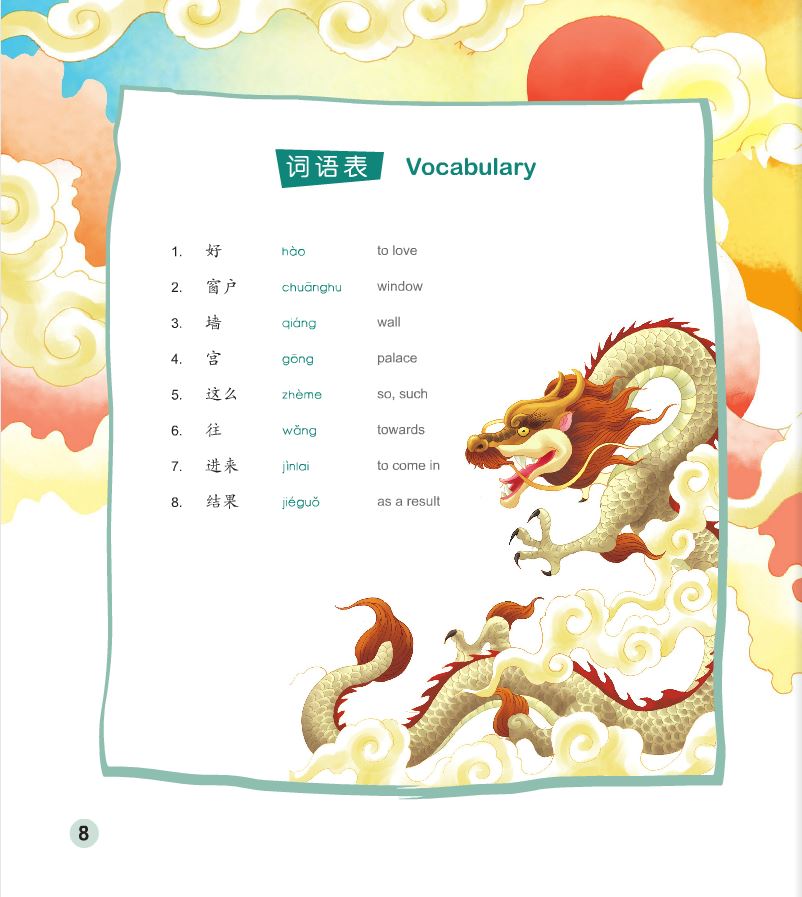 หนังสิออ่านนอกเวลาภาษิตจีนและเรื่องเล่านักษัตรมะโรง+CD 中文小书架—汉语分级读物（初级）:十二生肖成语故事 龙（含1CD-ROM） Chinese Idioms about Dragons & Their Related Stories+CD