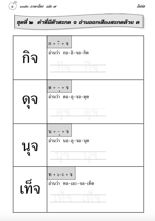 ภาษาไทย เล่ม 7 (อนุบาล3) สำนักพิมพ์โฟกัส