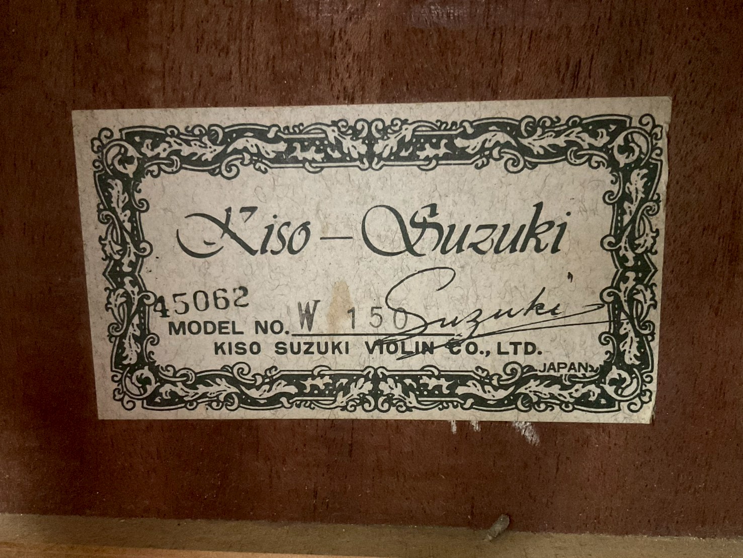 กีต้าร์โปร่ง Kiso-Suzuki : W150