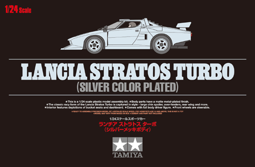 โมเดลรถแข่งจำลองทามิย่า ขนาด 1/24 TA25418 Lancia Stratos Turbo (Silver-plated Body)