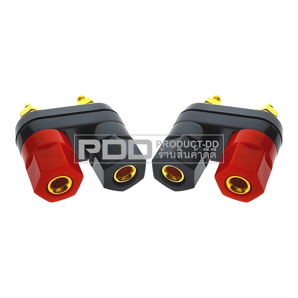 (แพค 2 ชิ้น) ขั้วลำโพง บานานาแจ๊ค 4 mm Banana Jack ตัวเมียแบบคู่หัวเหลี่ยม สำหรับยึดแท่น